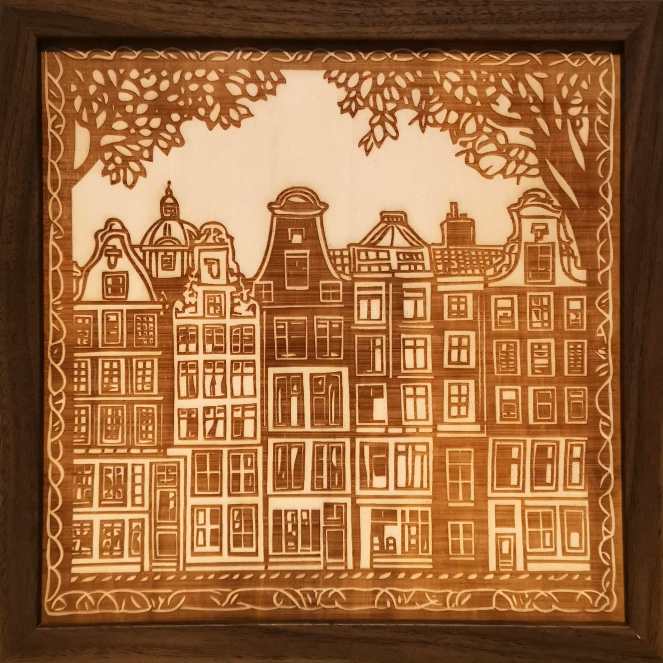 Engraving/8 Dutch rowhouses, engraved wall art.png